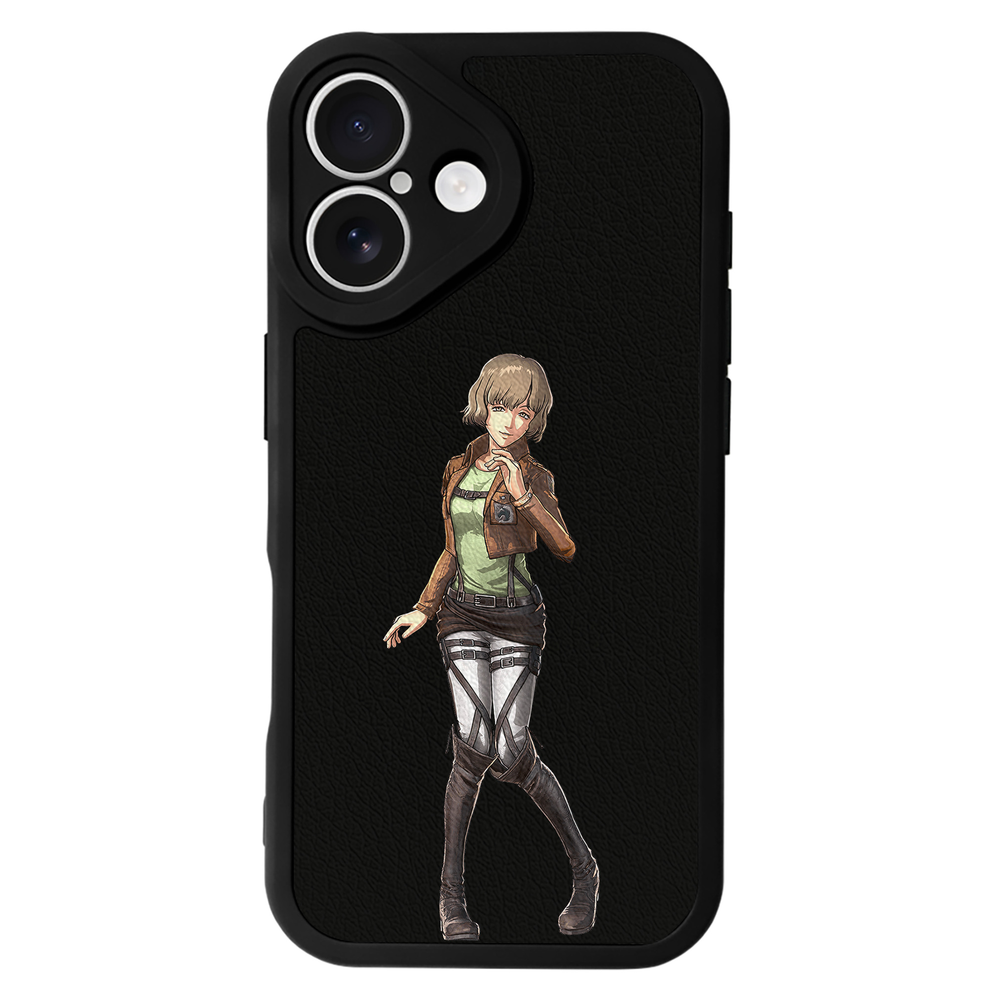 （画像用） 進撃の巨人 ヒツチ Attack on Titan Hitch 【iPhone 16シリーズ対応】シリコンスマホケース（レザー調） 材質：シリコン